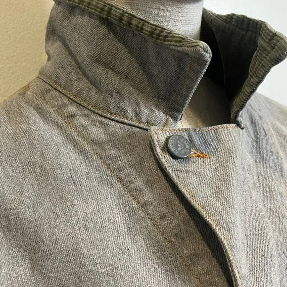 ARMANI JEANS BUCKLE DENIM FIELD JACKET - Picture 10 of 16